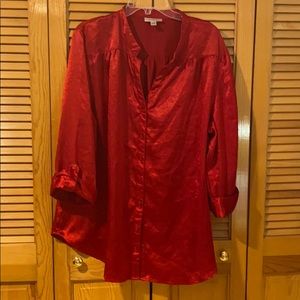Red 3/4 sleeve blouse - 22/24